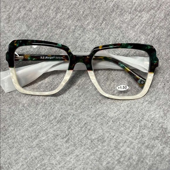 Anthropologie X A J Morgan The Curator 1.50 Tortoise Shell Square Glasses - Picture 3 of 3